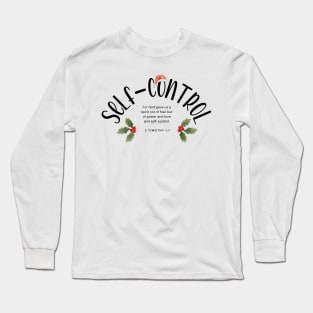 Self Control - Fruits of the Spirit 2023 Christmas | Group | Set Design Long Sleeve T-Shirt
